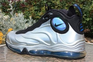 nike total air foamposite max silver