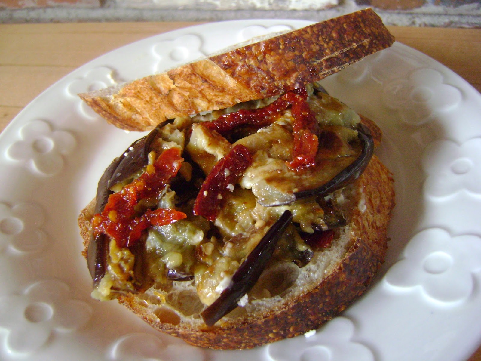 Roasted Eggplant Sandwich mysavoryspoon