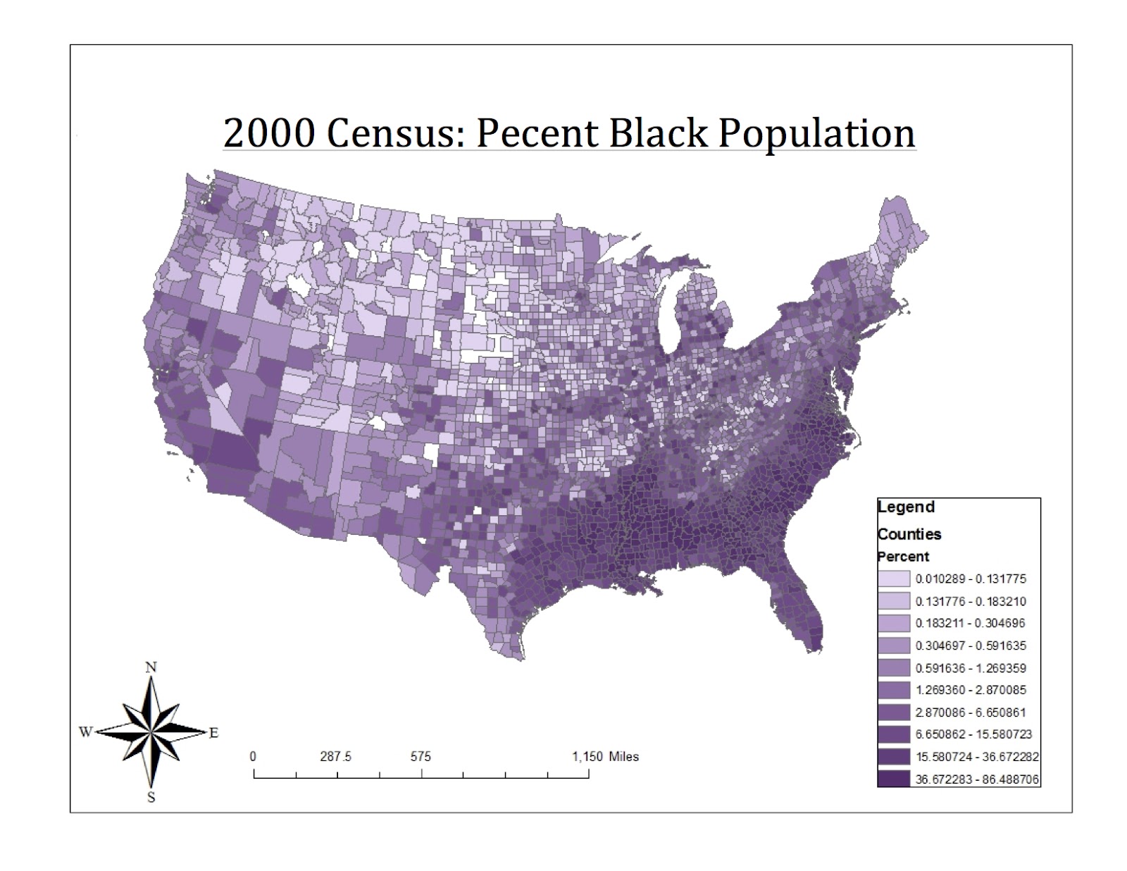 this map represents the counties with the highest percent of blacks in the united states we can clearly see that the south is the region with the most this map represents the counties with the highest percent of blacks in the united states we can clearly see that the south is the region with the most