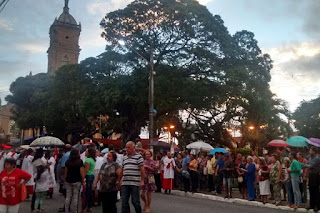 Foto: Marcelo Lima/Celular - Procissão marca o encerramento dos festejos de São Pedro