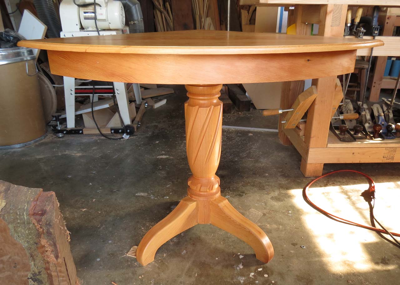 Project notes Corner table from reclaimed fir