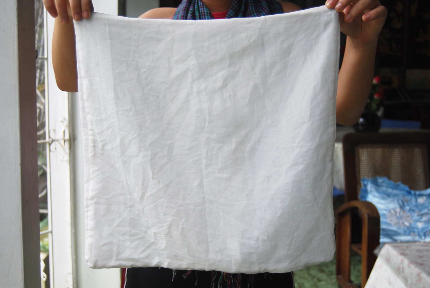 The Pink Doormat Dip dye cushion covers