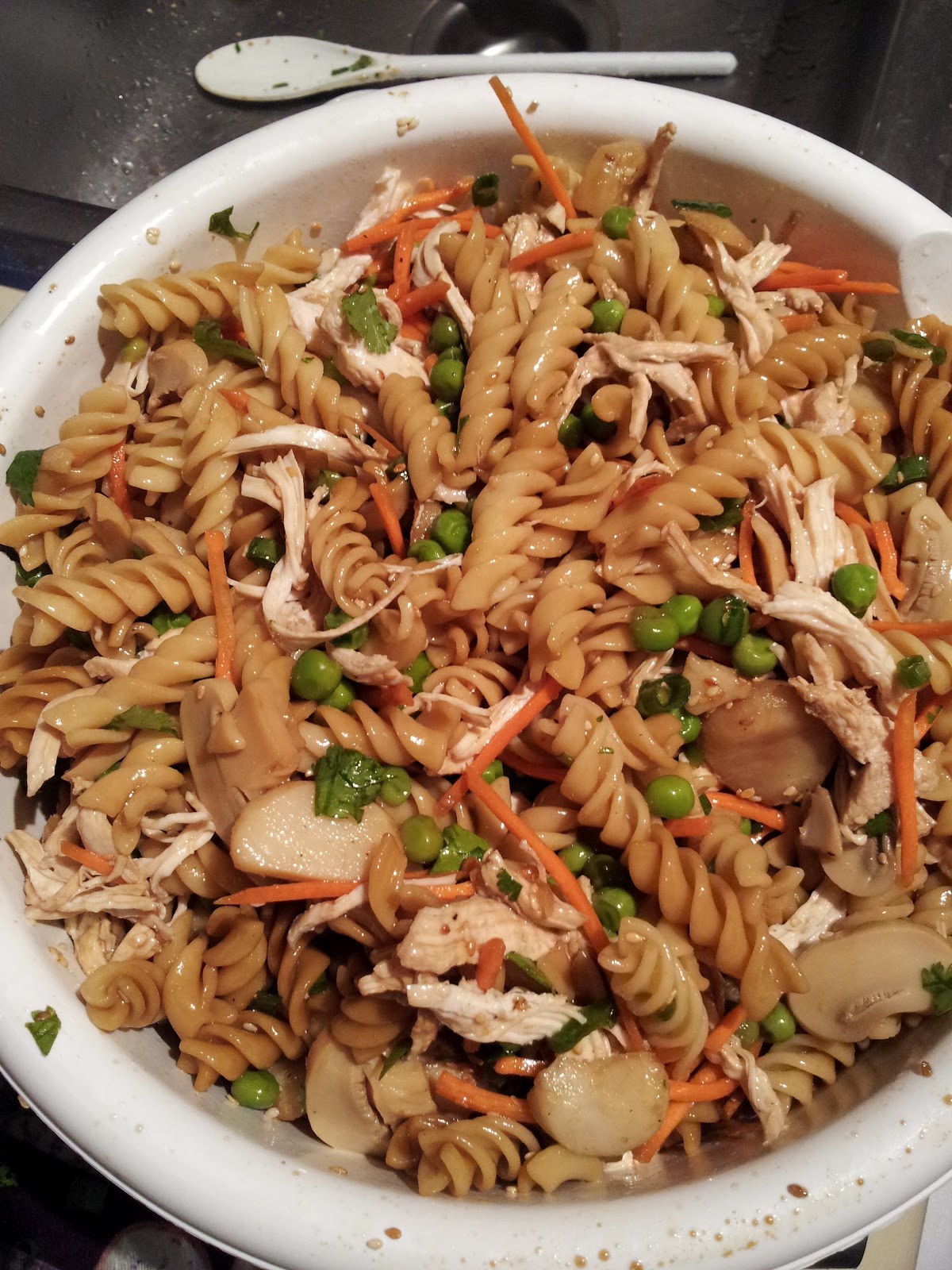 COVERED IN BACON Sesame Pasta Salad