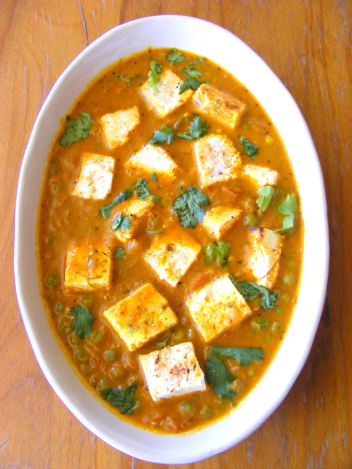 Matar Paneer Indian curried peas and cottage cheese