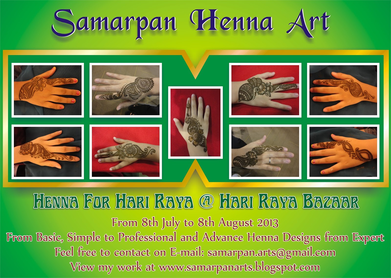 Samarpan Arts Henna For Hari Raya Samarpan Arts Henna For Hari Raya