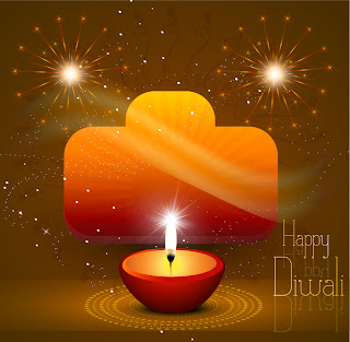 ヒンドゥー教の新年を祝うハッピーディワリ NEW YEAR CANDLE イラスト素材