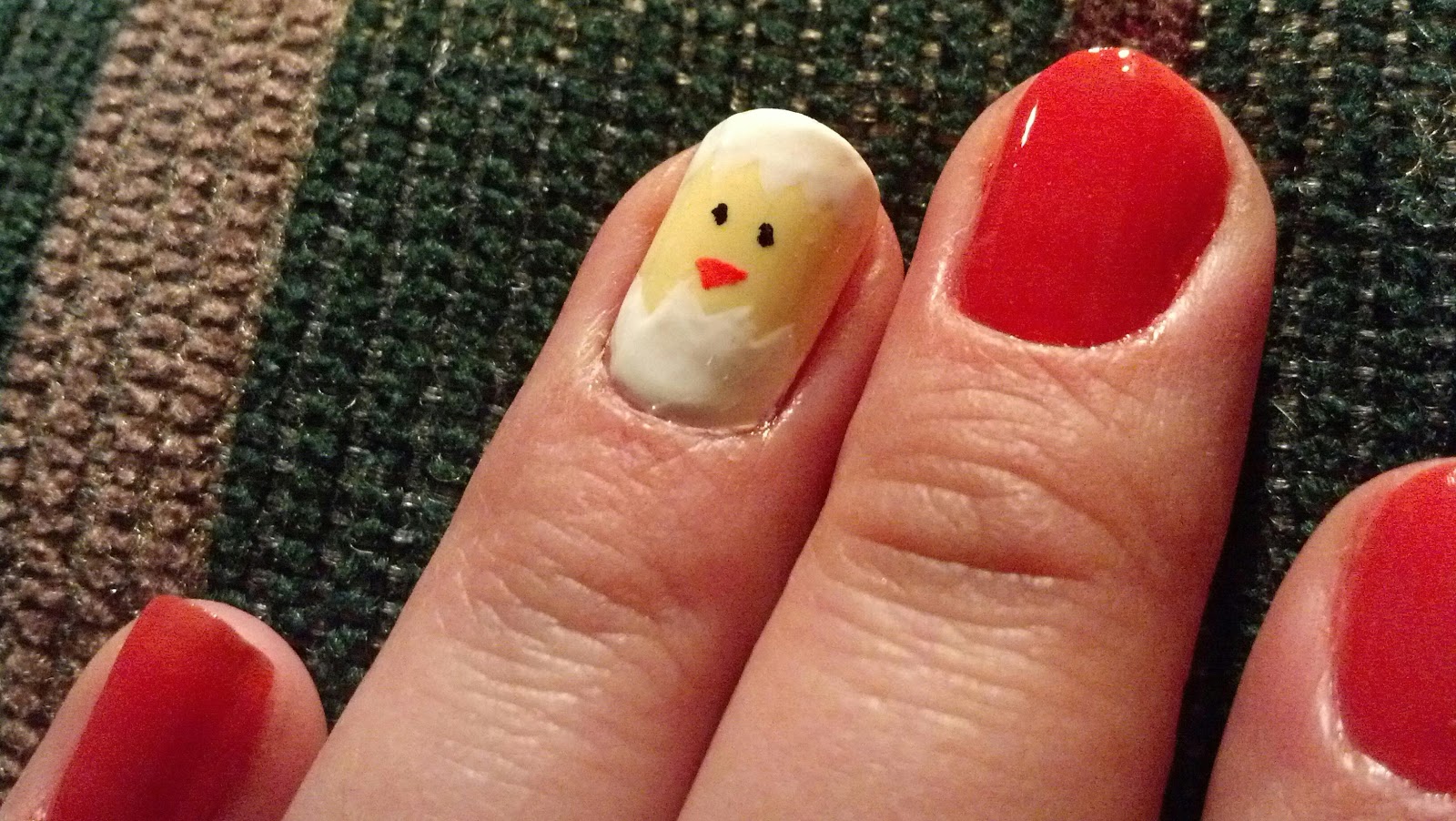 An Onion Exposed Hatching Chick Nails