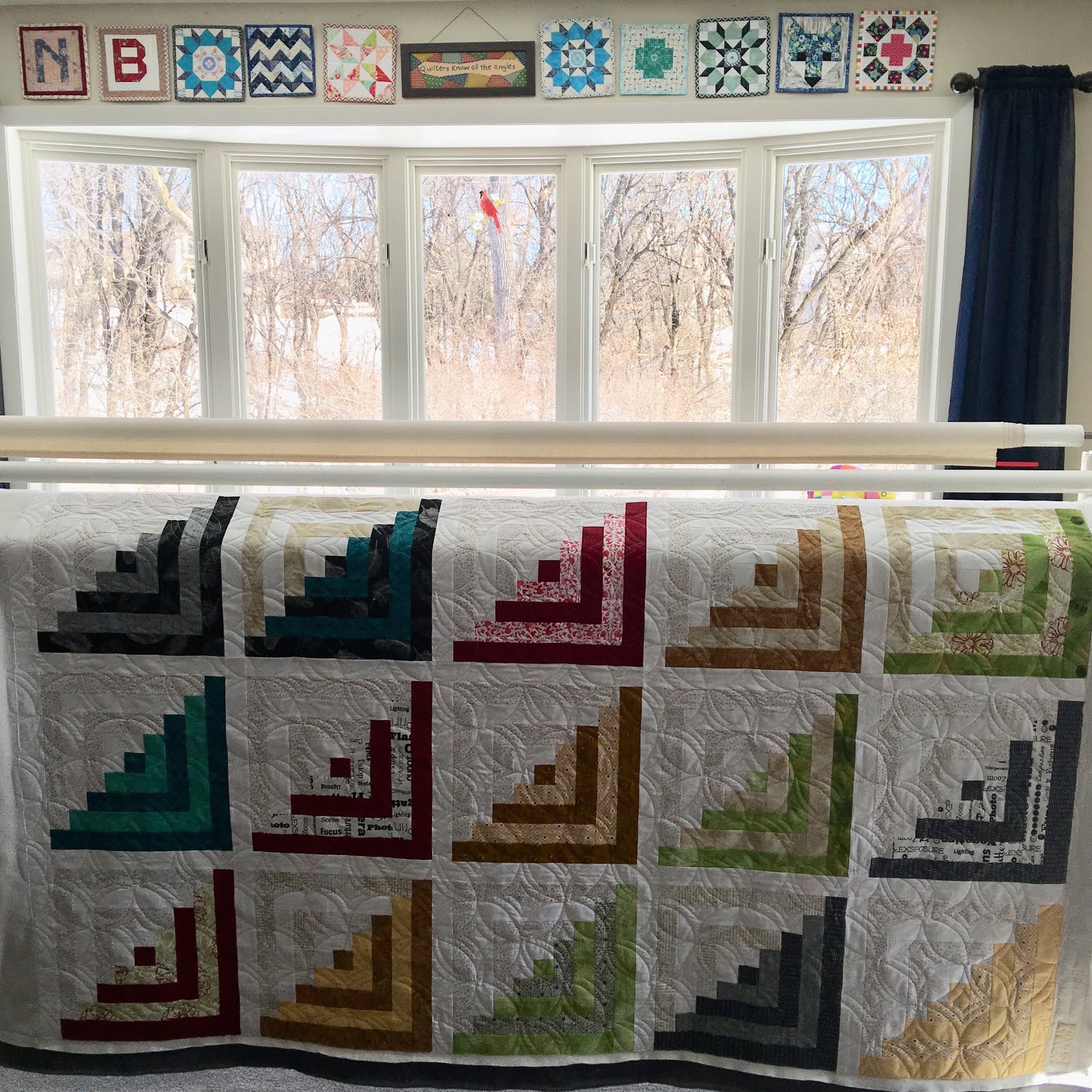 Grace and Peace Quilting Baby Quilt + Modern Log Cabin