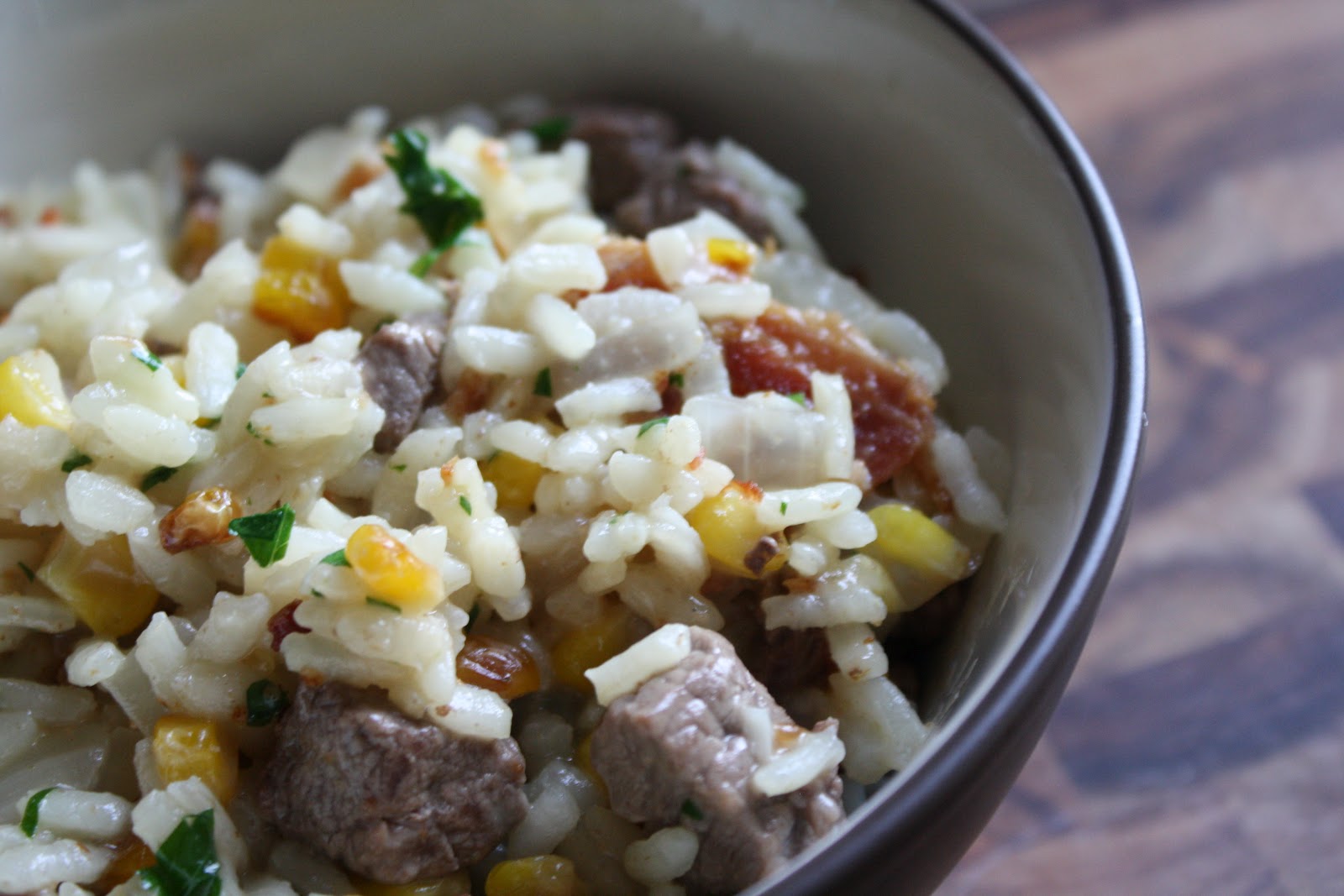 Cooking For A Better Tomorrow Roasted Corn and Beef Risotto