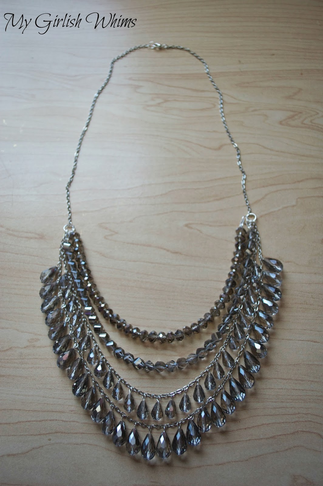 DIY Silver Sparkle Necklace My Girlish Whims