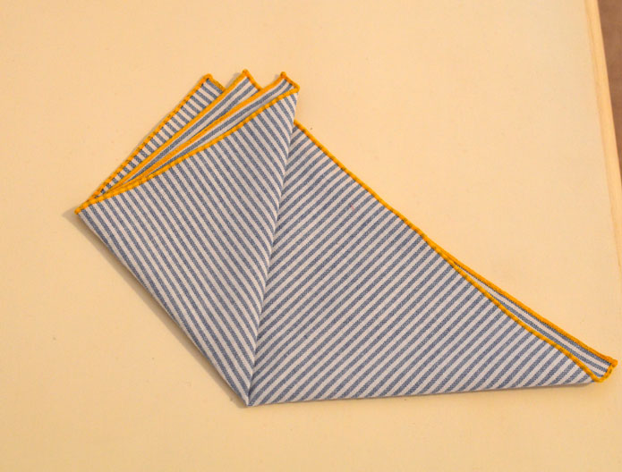 L. Perkin how to fold a pocket square four point style