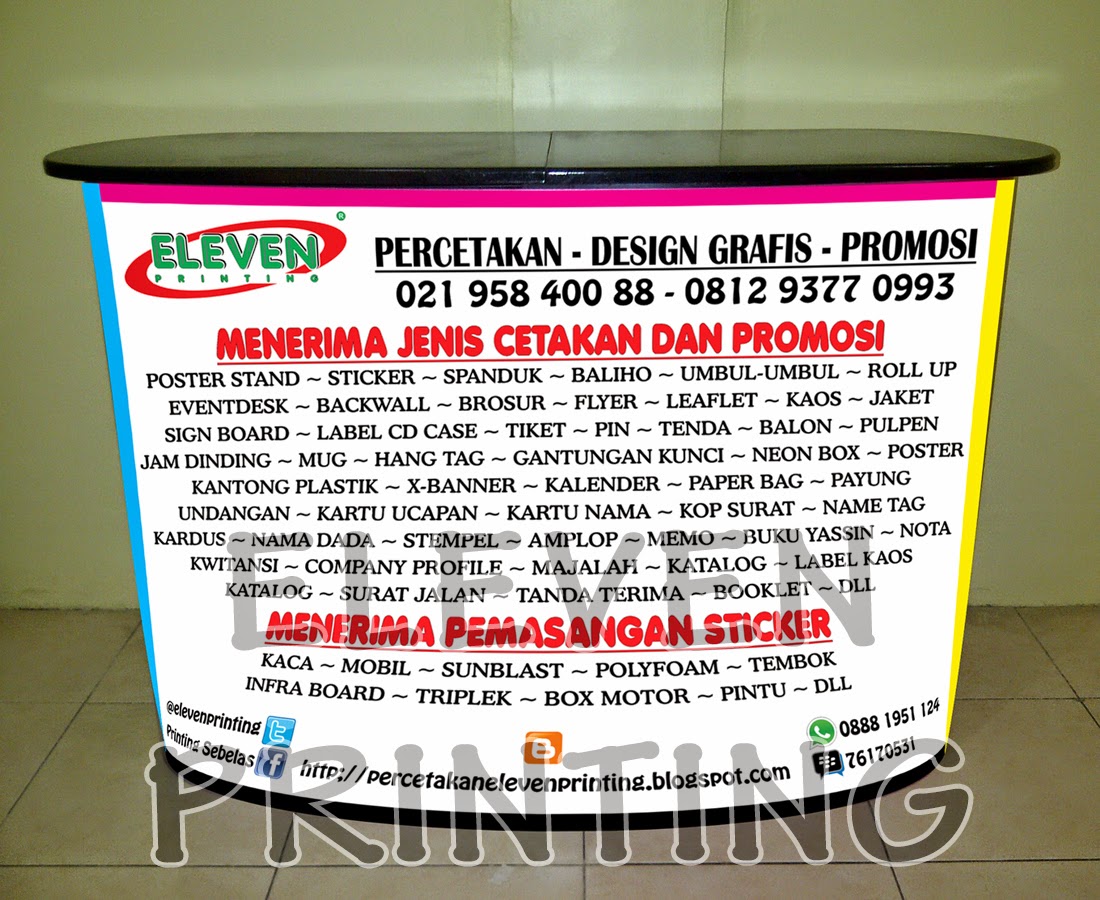 Meja Promosi Pop Up Counter