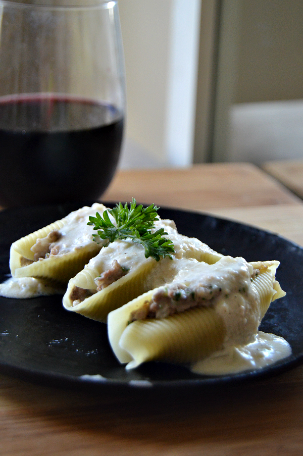 Mushroom Stuffed Pasta Shells