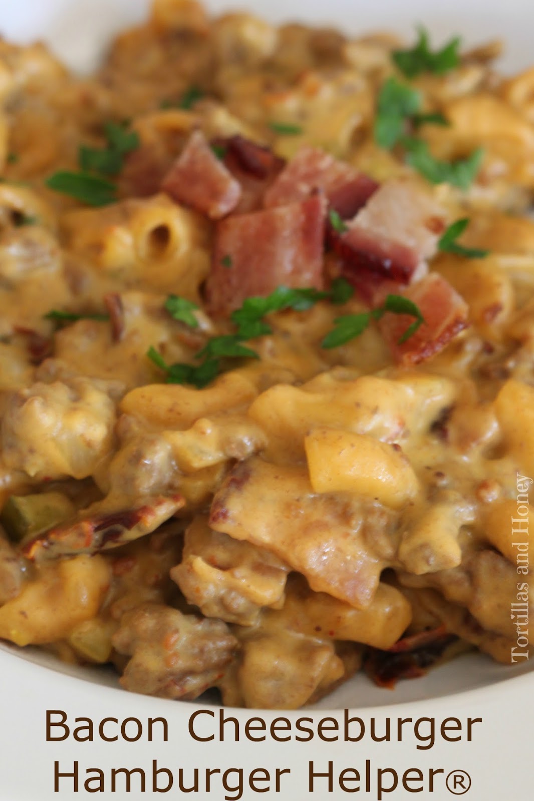Tortillas and Honey Bacon Cheeseburger Hamburger Helper®