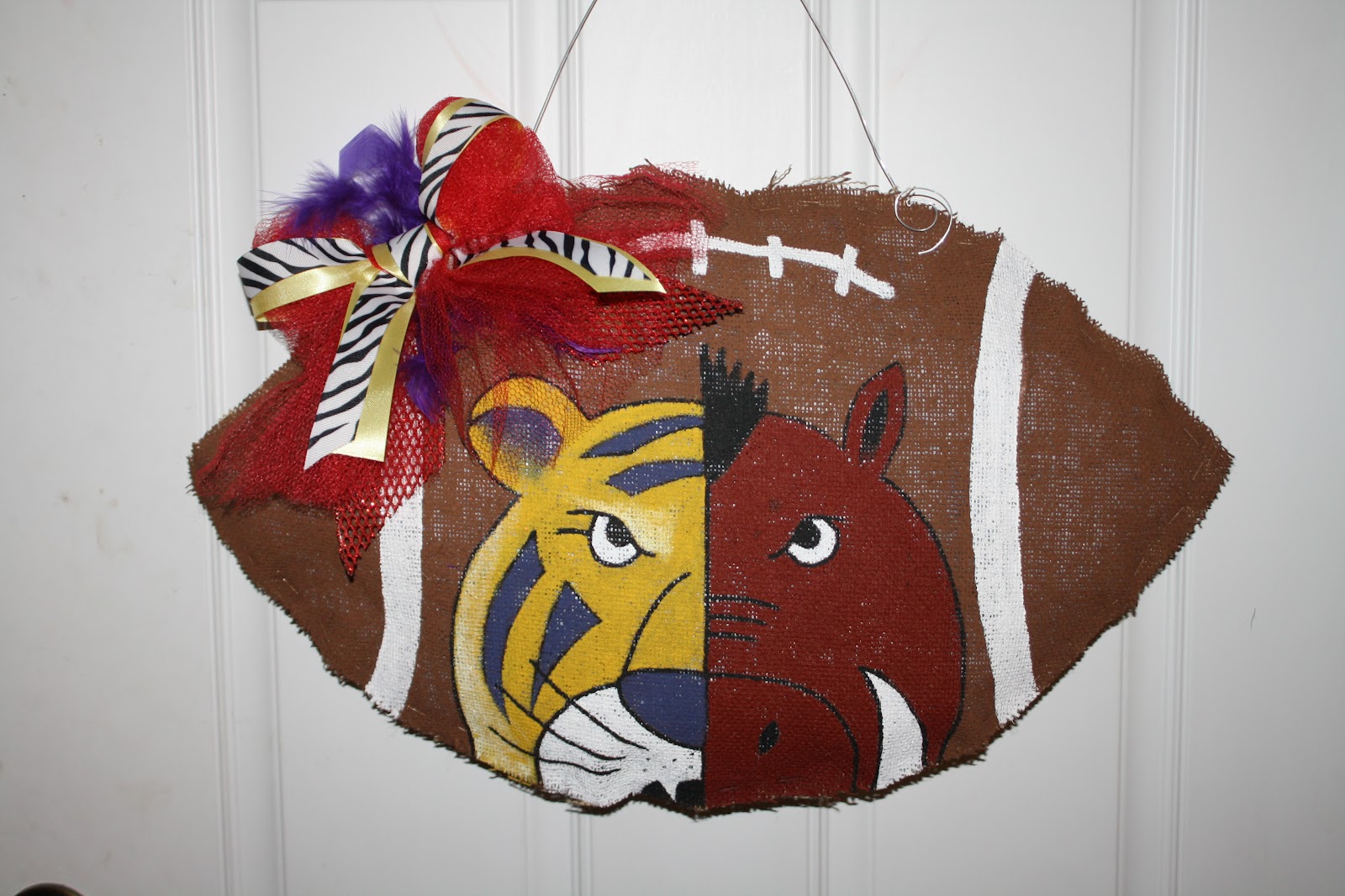 Craftin' Scrappin' Happy! Get Crafty! Burlap Football Door/Wall Hangers!