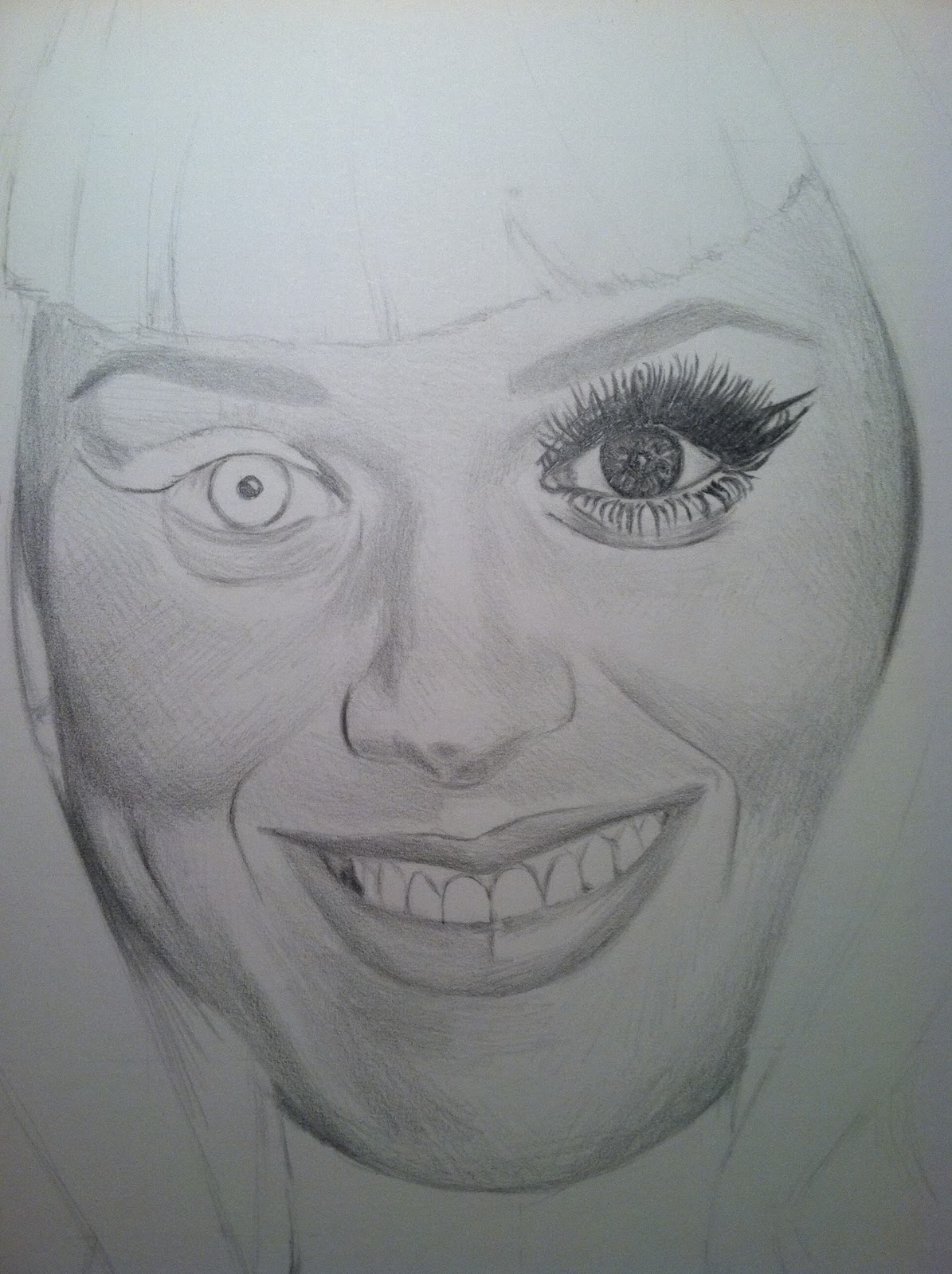 For The Love of Art: Katy Perry graphite drawing process
