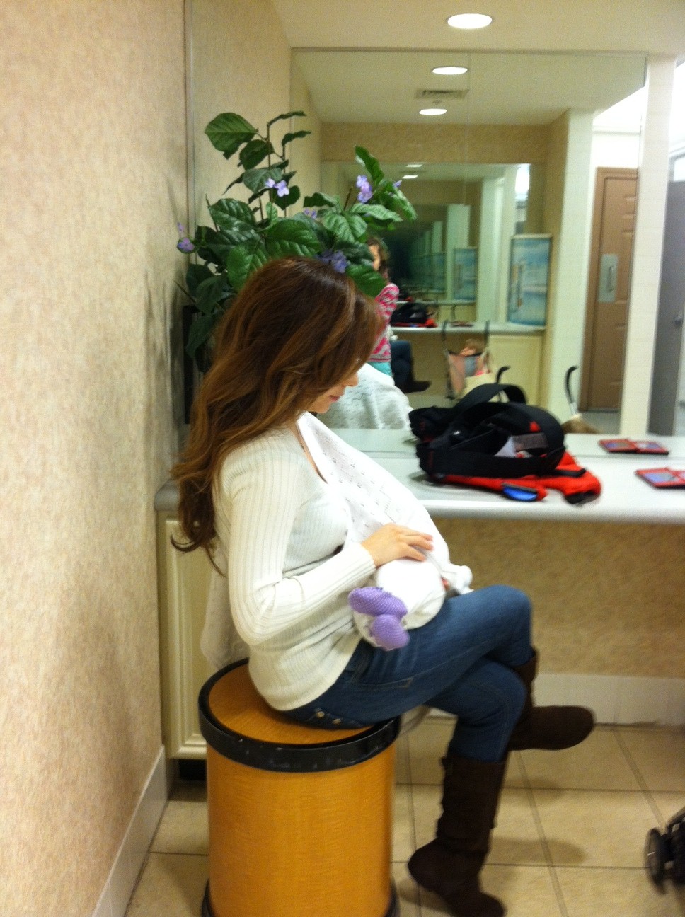 It's a Pink Life Breastfeeding with muscle knots