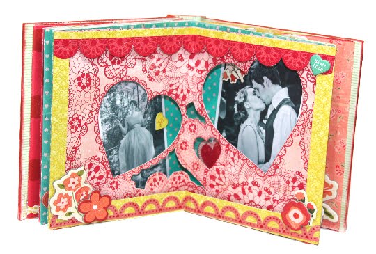 Scrapbooking Valentine's Day pop up book class and tutorial