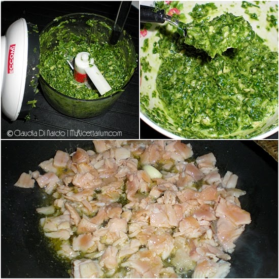 My Ricettarium Sedani rigati al salmone e pesto di rucola