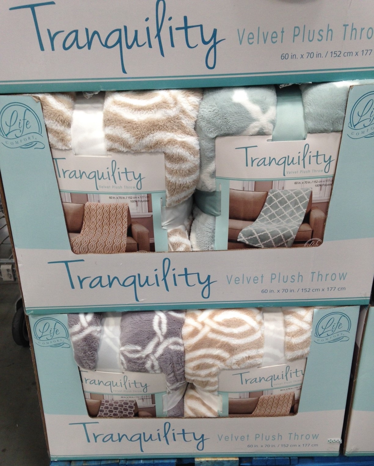 Life Comfort Tranquility Velvet Plush Throw Blanket Costco Weekender