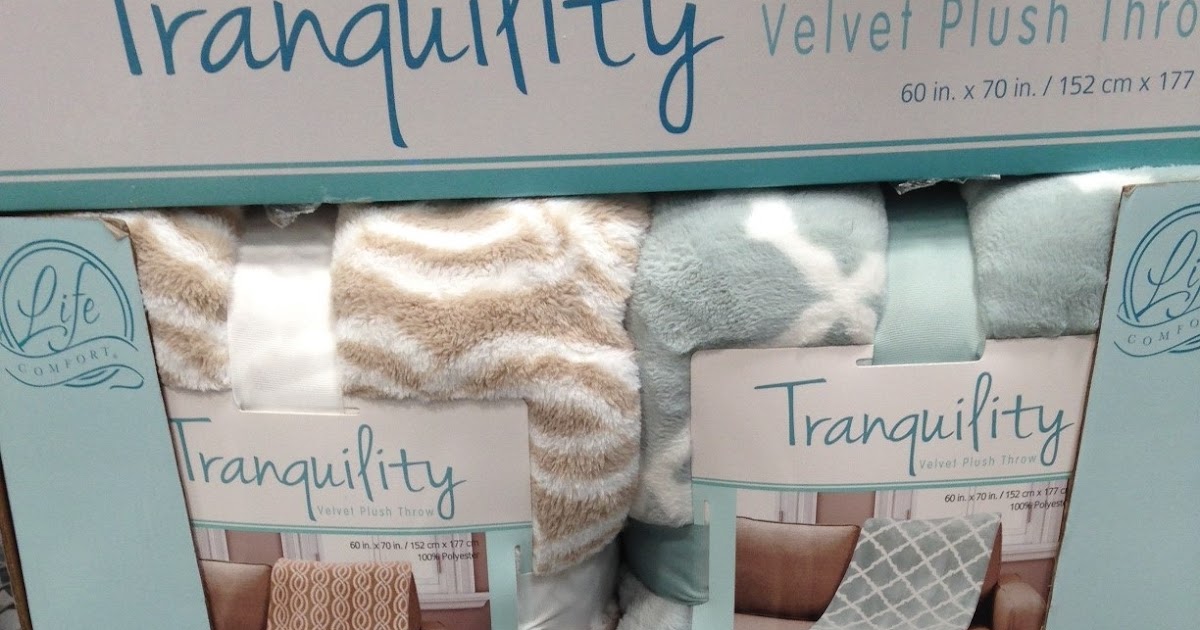 Life Comfort Tranquility Velvet Plush Throw Blanket | Costco Weekender