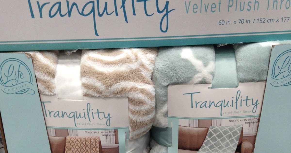 Life Comfort Tranquility Velvet Plush Throw Blanket Costco Weekender