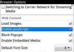 Enable/Disable Javascript Browser on BlackBerry