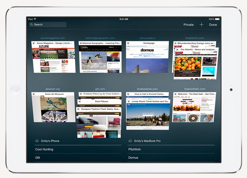 A closer look at Safariâ€™s new features and improvements In iOS 8