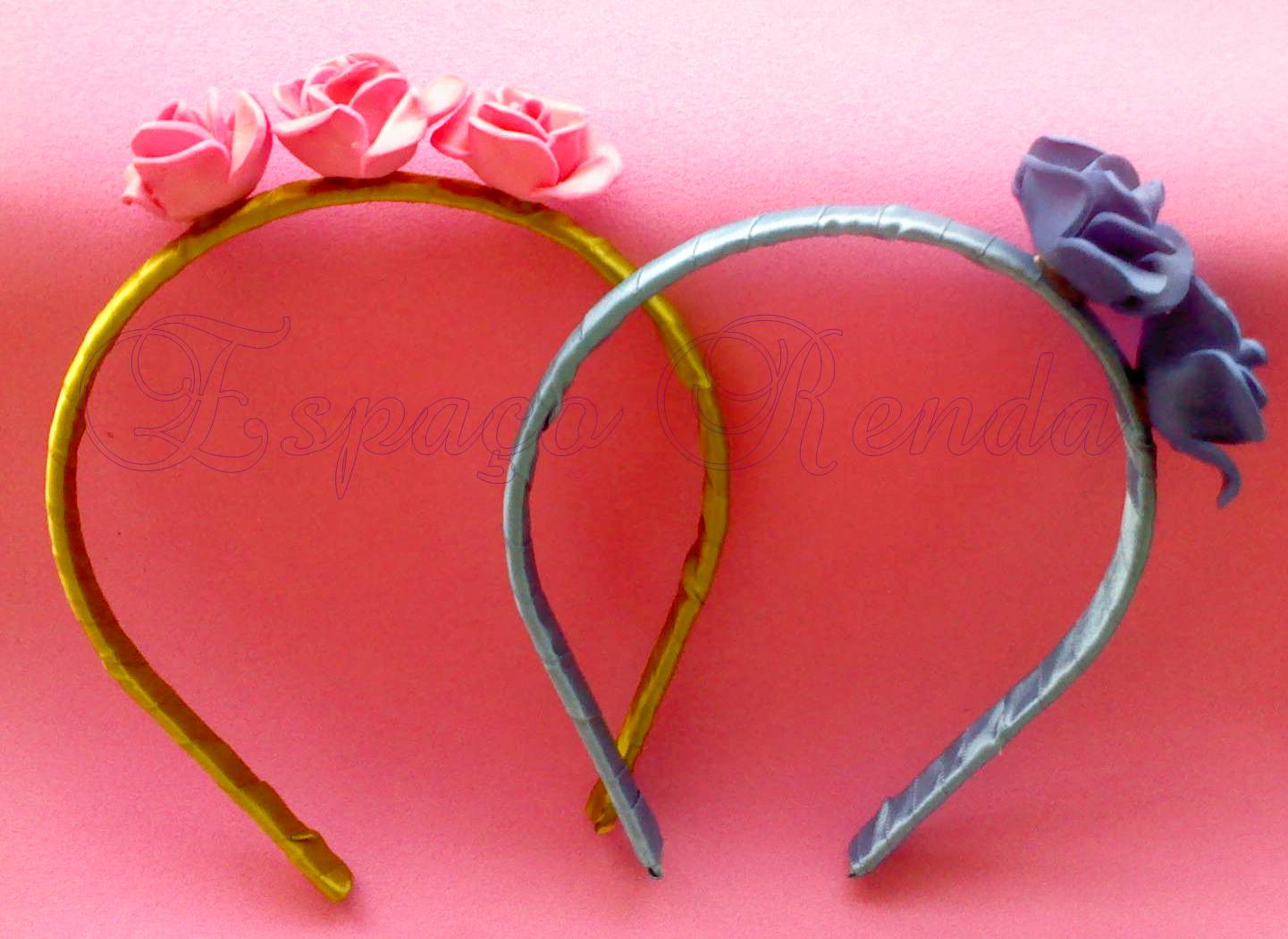 Flores em EVA para tiaras Espaço Renda