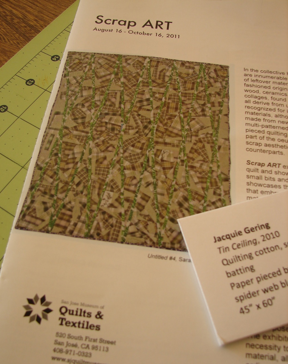 tallgrass prairie studio Tin Ceiling Quilt Comes Home