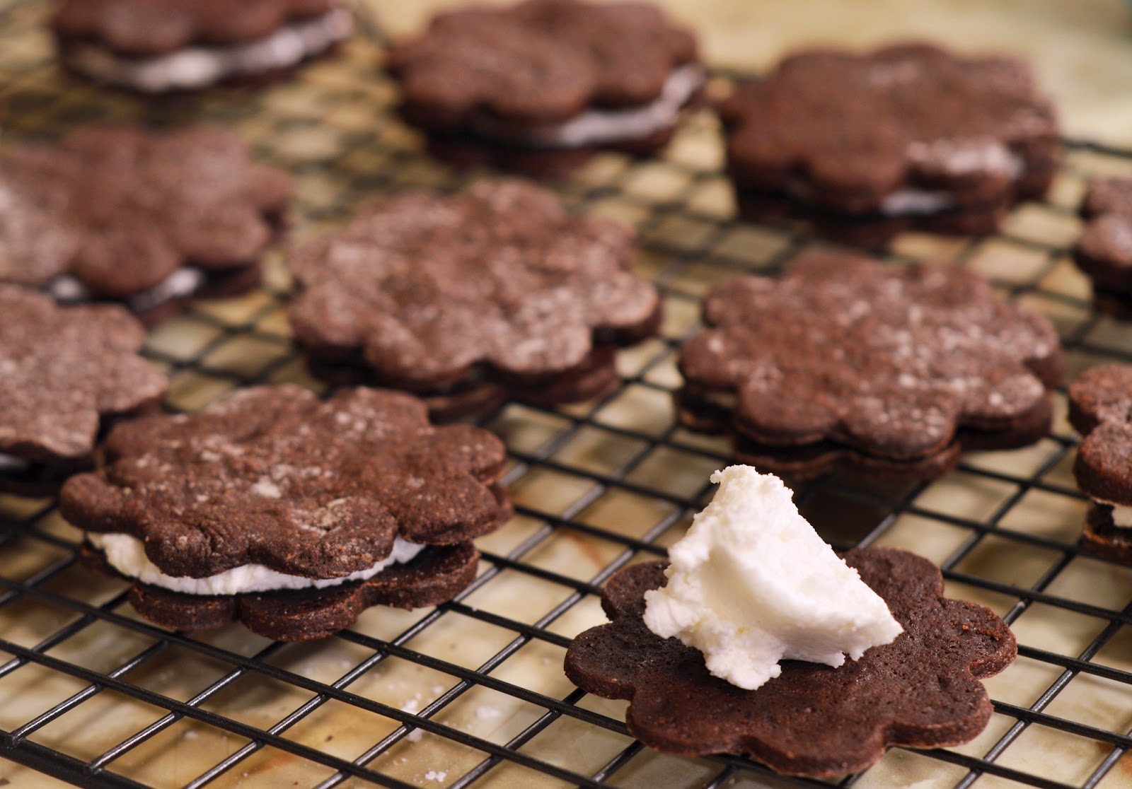 Kitchen Antics! Homemade "Oreos" Chocolate Wafer Cookies with
