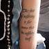 The fear of suffering is far worse than the suffering itself quote tattoo on arm