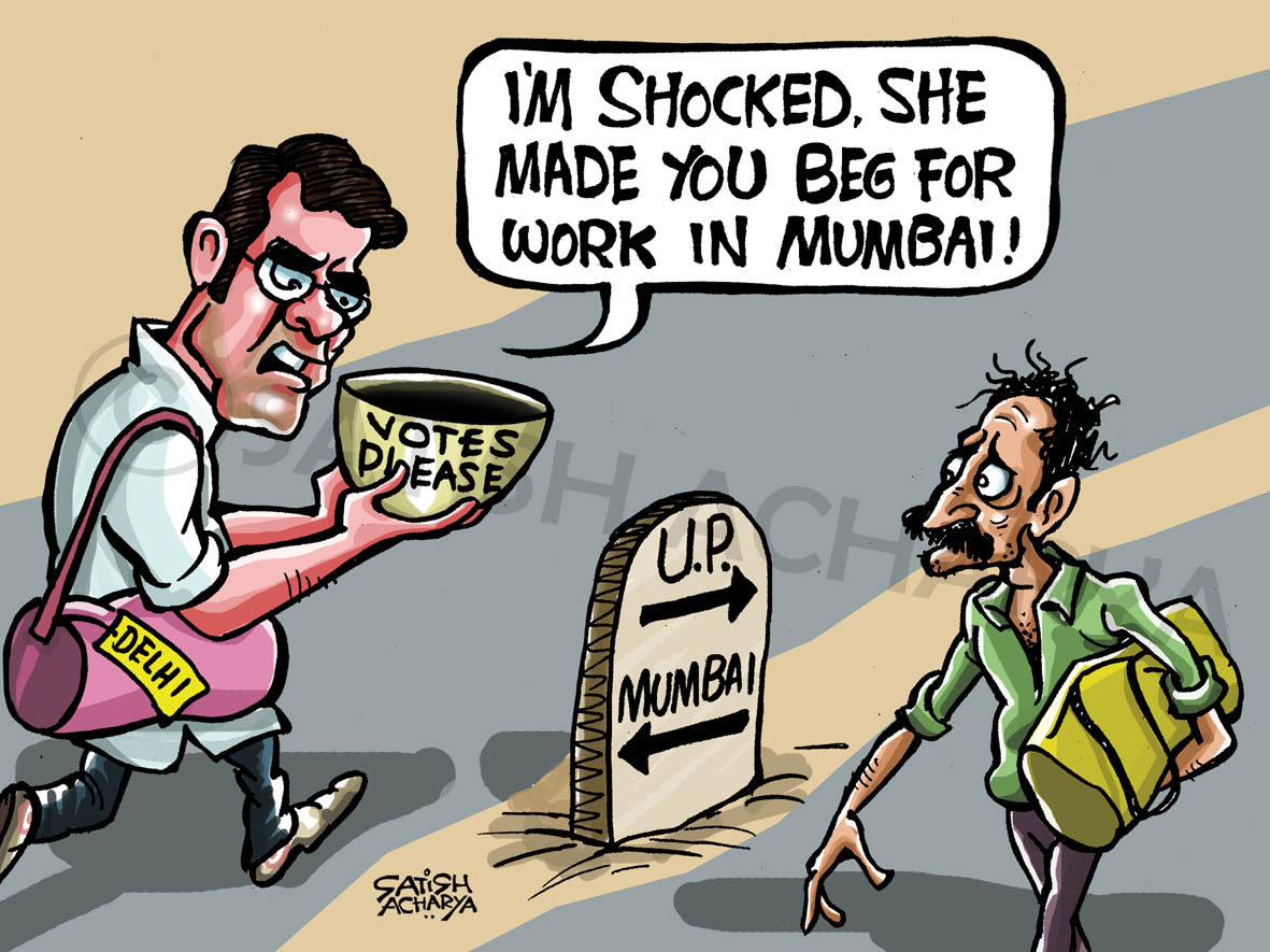Rahul says don't beg for work in Mumbai!