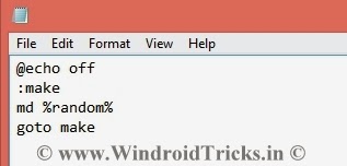 Code Make Unlimited folders using notepad