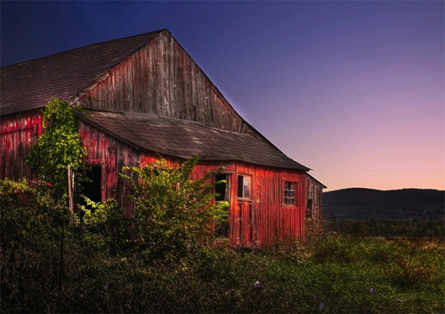 extra-mile-photo2 barn at sunset