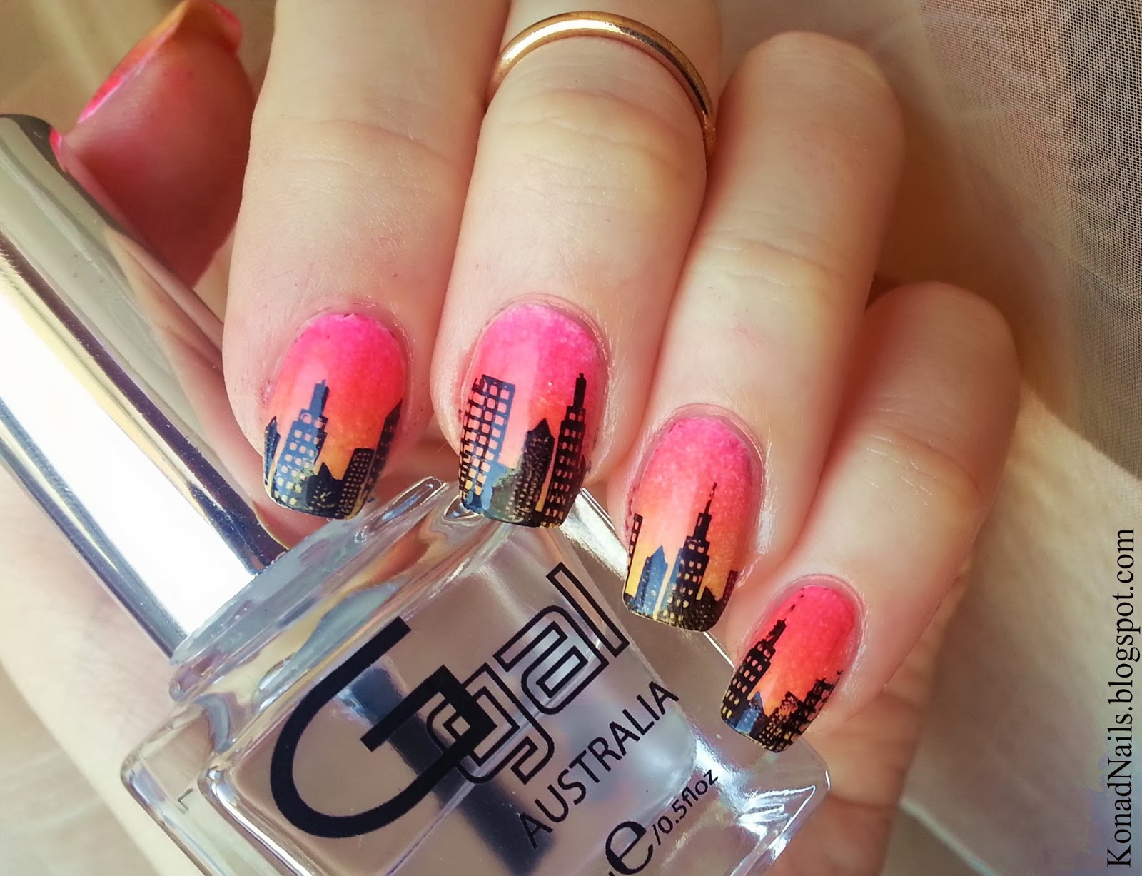 Konad Addict Bundle Monster Skyline nail art