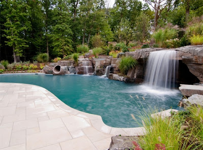 gambar desain kolam renang mewah dan modern rumah
