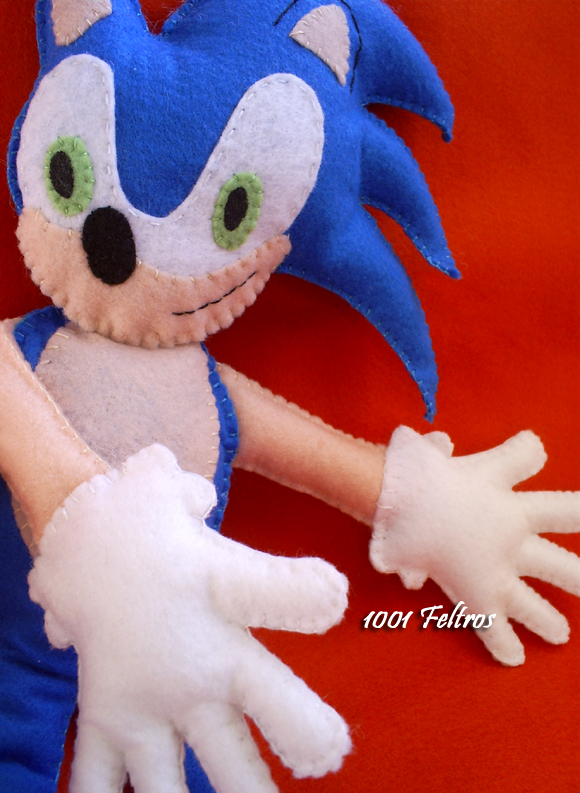 TURMA DO SONIC EM FELTRO - 6 PERSONAGENS.