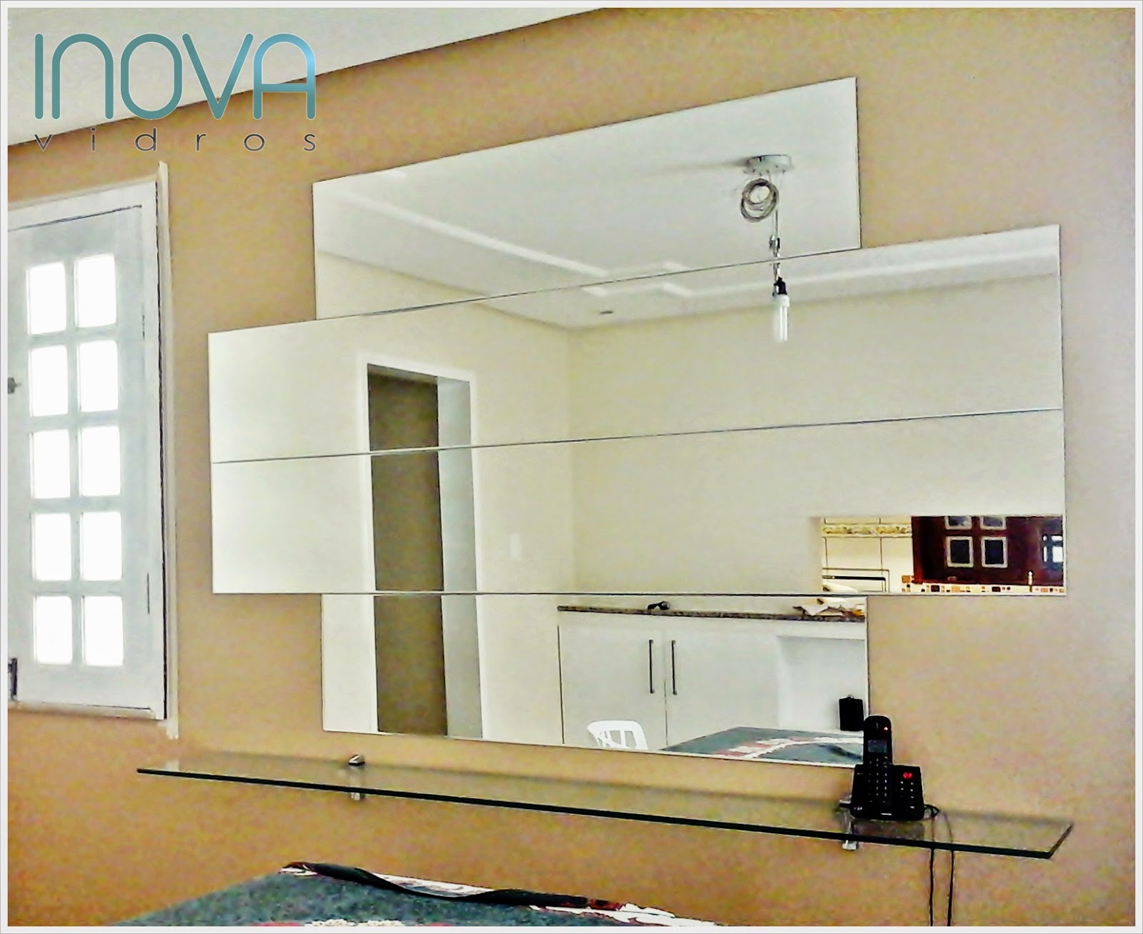#906F3B Inova Vidros: Painel Espelho Bisotado 1580 Vidros Janelas Fortaleza