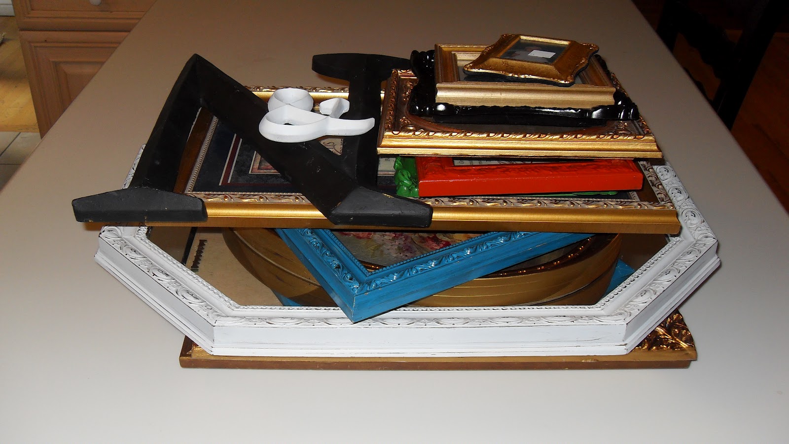 Oops! The latest, greatest frame adventure! An open frame gallery wall!