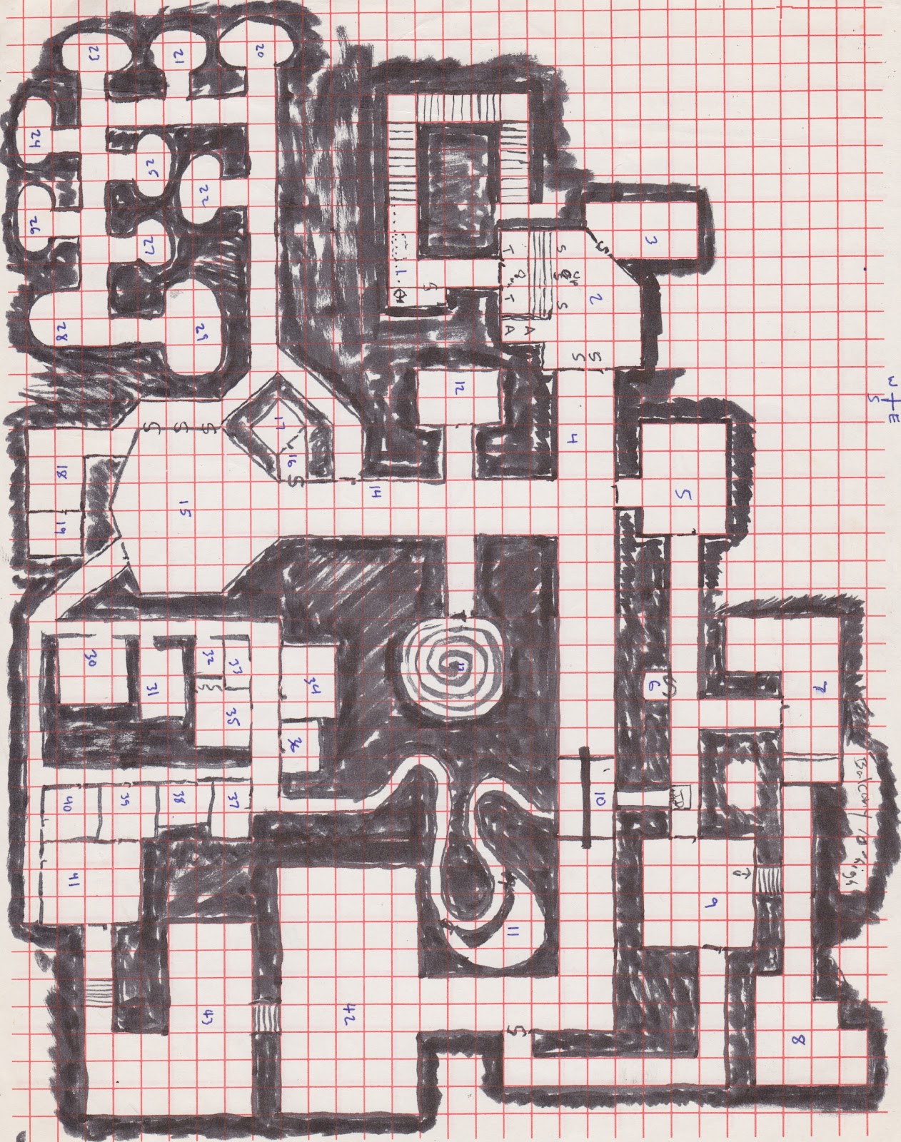 ruminations of a geek more old maps d d graph paper map
