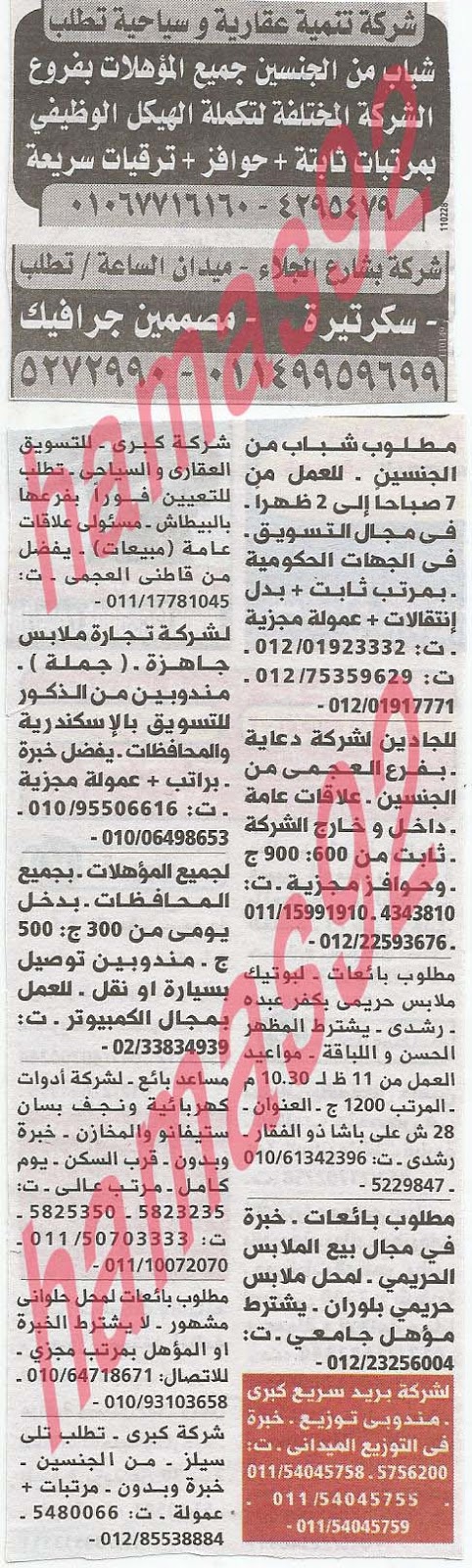 وظائف خالية من جريدة الوسيط الاسكندرية الثلاثاء 11-06-2013 %D9%88+%D8%B3+%D8%B3+6