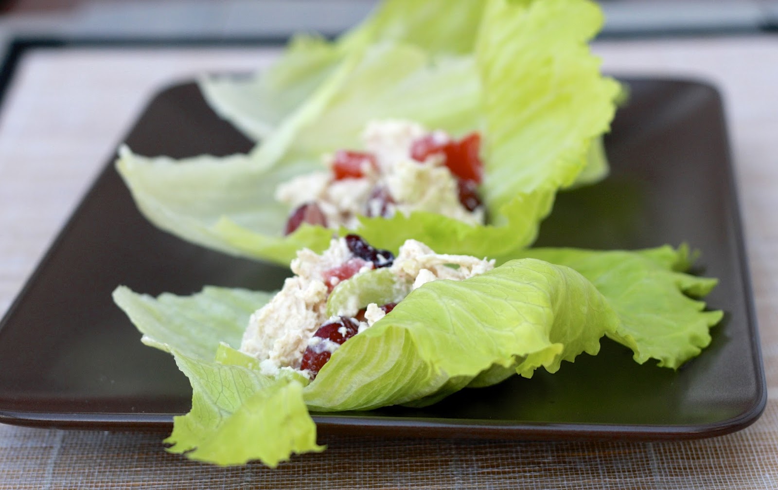 cranberry chicken lettuce wraps