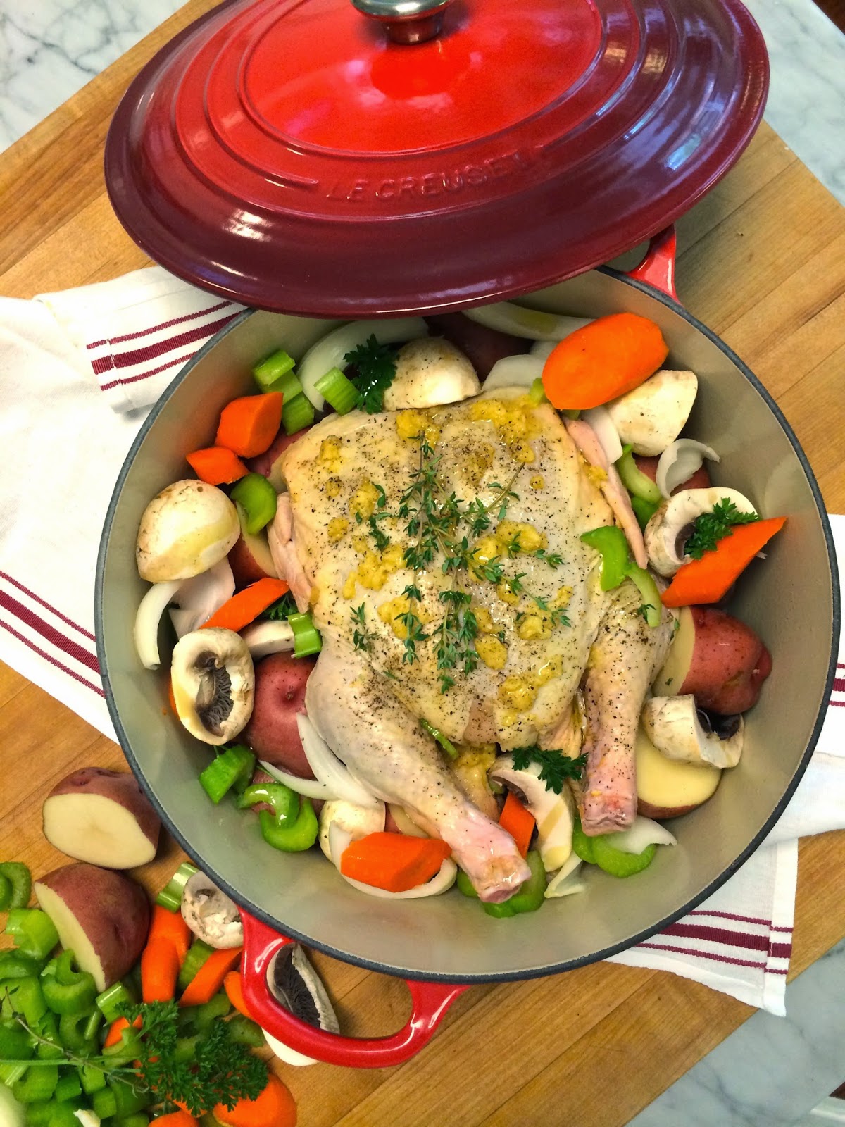 From Captain's Daughter to Army Mom Le Creuset Chicken Pot Roast!