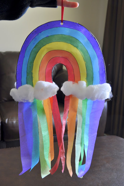 Double-sided Rainbow Windsock Craft ~ She's Crafty