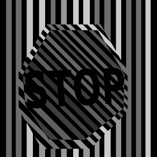 stop sign casino art abstraction