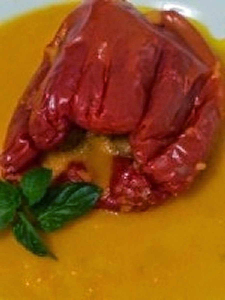 Pimientos Asados Rellenos De Carne Picada Y Arroz