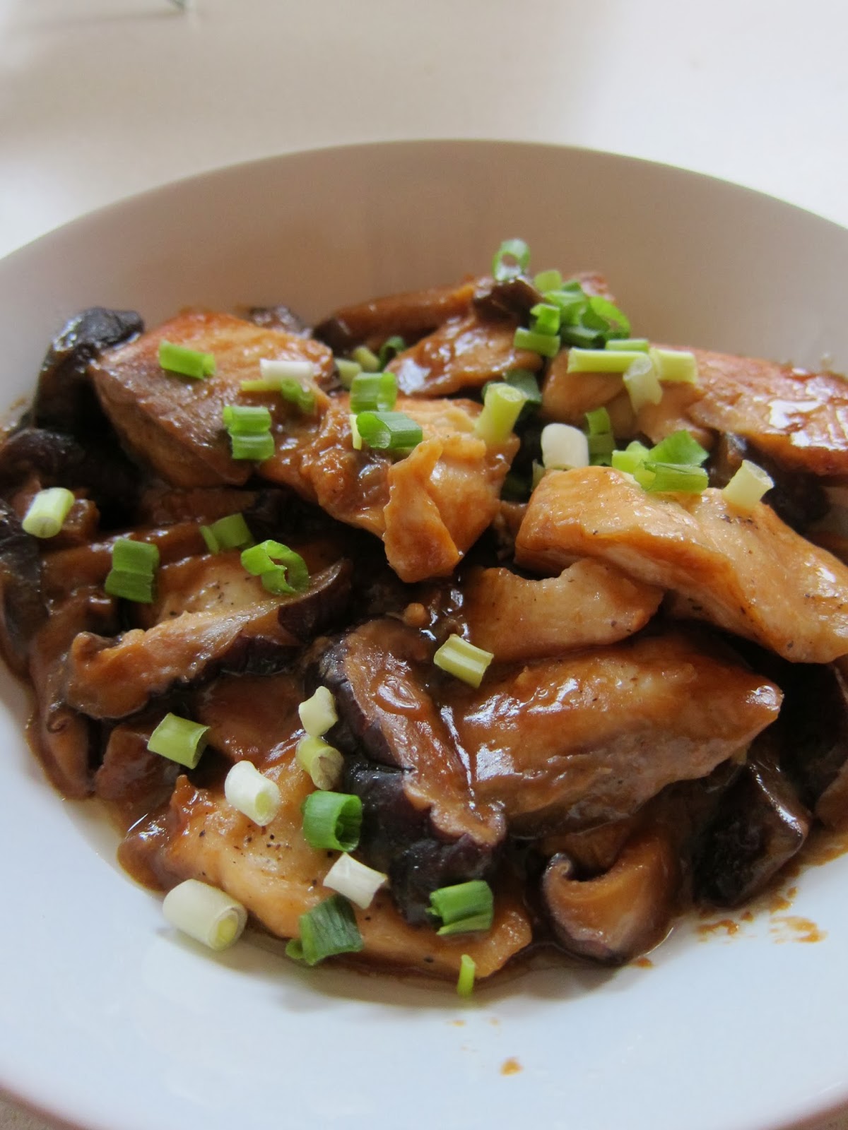 Dinner wa? fish with miso & mushroom sauce