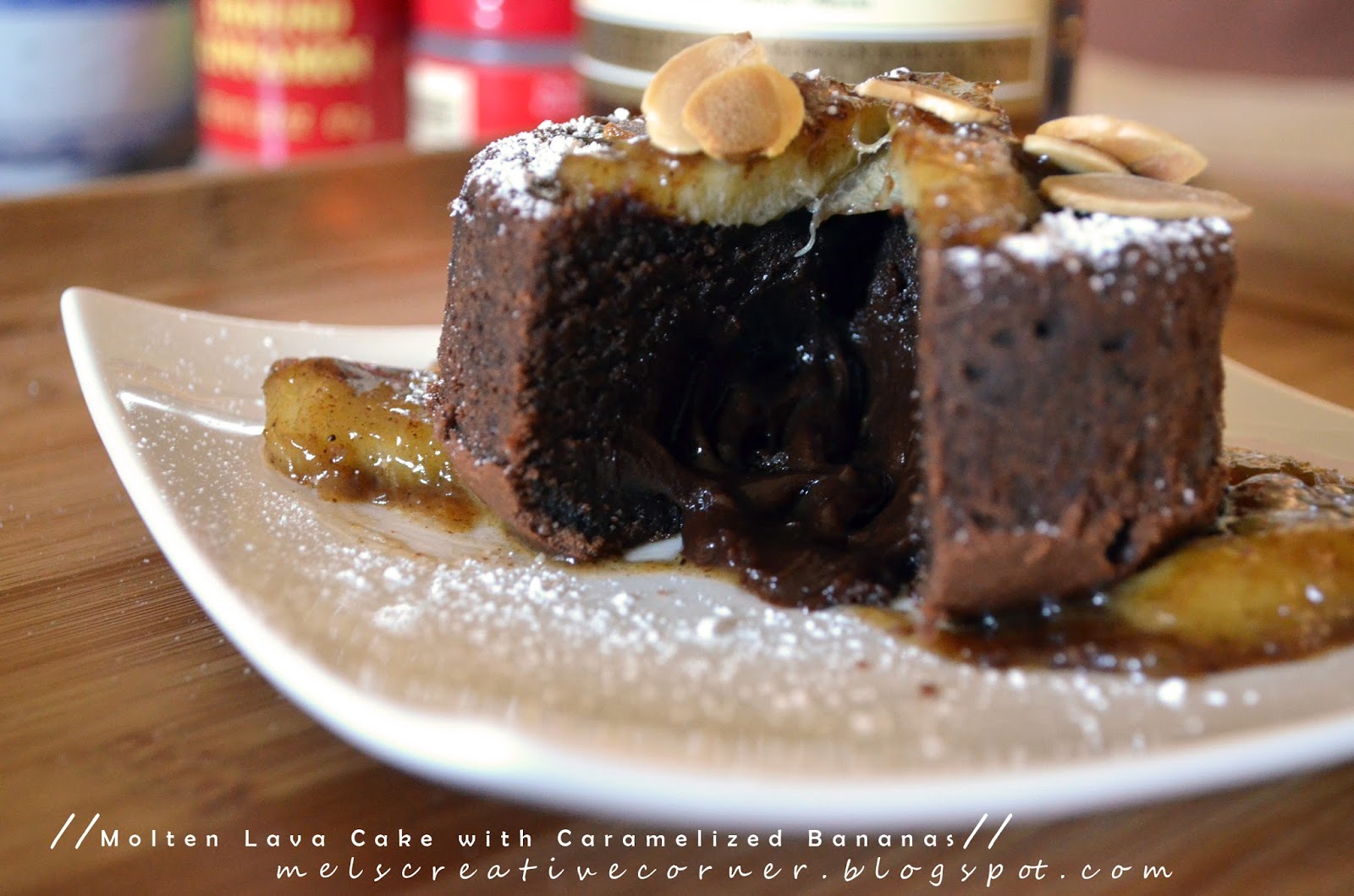 Molten Lava Cake with Caramelized Bananas!