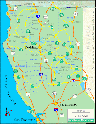 Map of Northern California